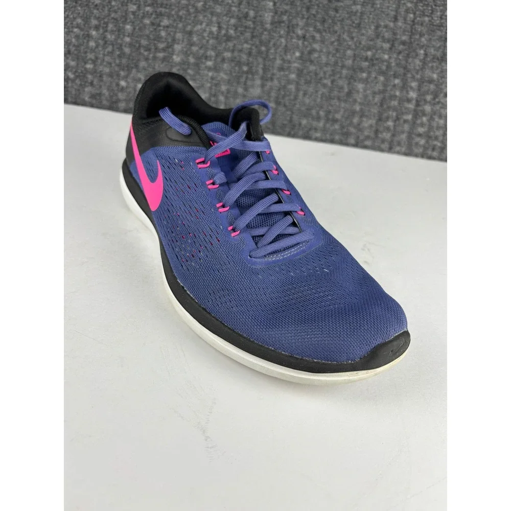 Nike Flex Experience RN 5 Running Shoes 830751-500 Size 12 Blue Pink Black